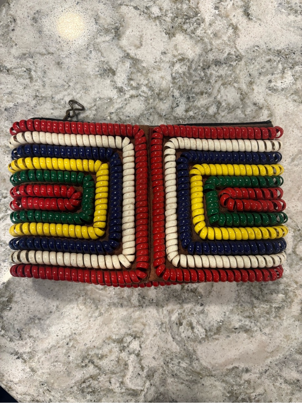 Multicolor 1940’s Telephone Cord Geometric clutch wallet — Women Accessories